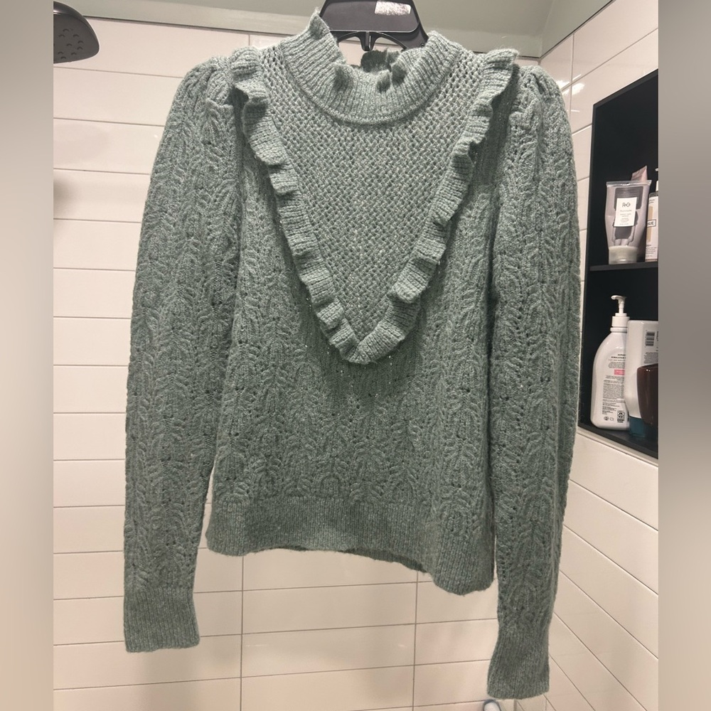 Gorgeous Veronica Beard Ruffle-Trim Sweater